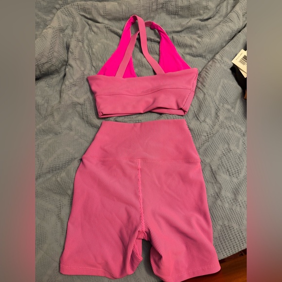 Beach Riot Two Toned Ribbed Short Set - SMALL - Picture 2 of 3